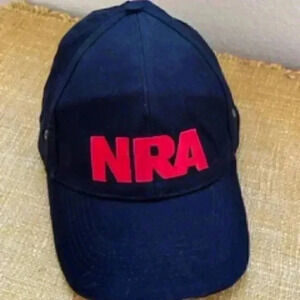 National rifle Assoc Stand And Fight Hat Black And Red Adjustable Strap Back Cap